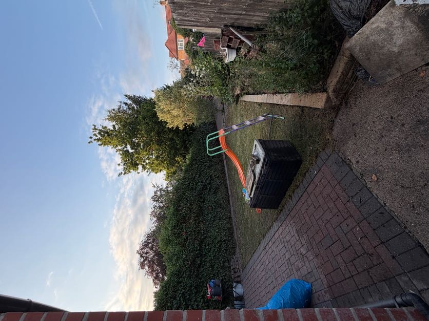 Garden in Derby after tidy-up: neat and cleared